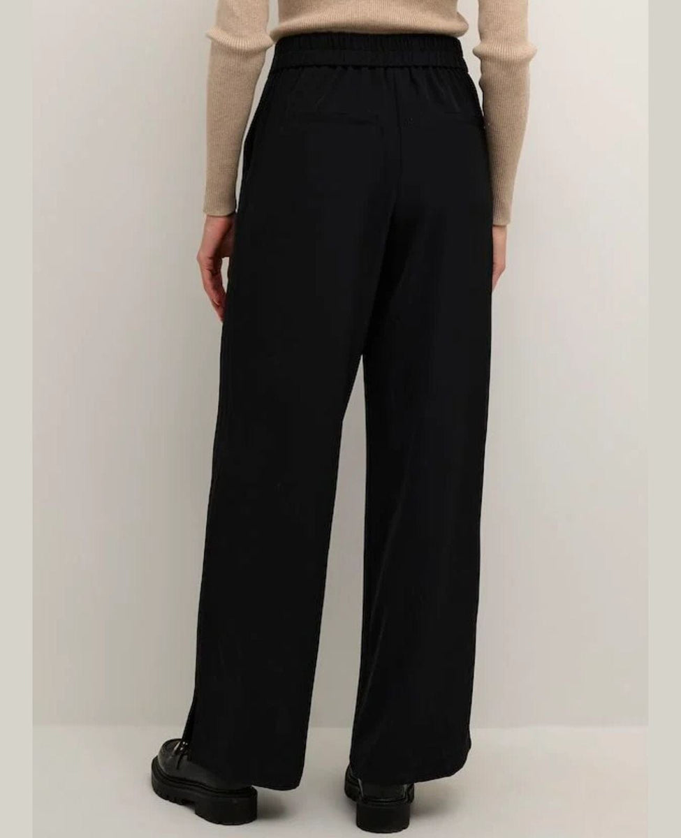 Kaffe Signa High Waist Wide Pants BLACK DEEP – Lolly's Fashion Lounge